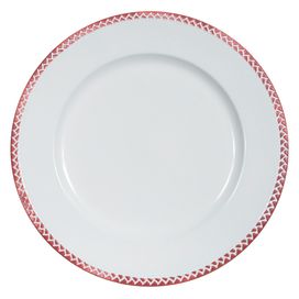 Sousplat de Plástico 33D Branco Vermelho Florarte