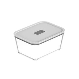 Pote de Vidro Hermético Fresh Lock 2,4L Branco Fechado Martiplast