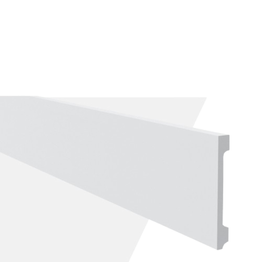 Rodapé Poliestireno 10cm Liso FN10 Branco Gart