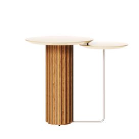 Mesa Lateral Dupla Living Off White Nature Imcal