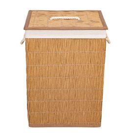 Cesto Eco Bambu com Tampa Bege Mimo