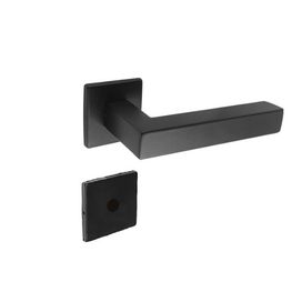 Fechadura 40 WC Victoria 21531B Roseta Preto Fosco Haga