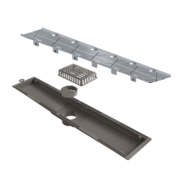Ralo Linear Versatile 50cm Central Oculto Prata