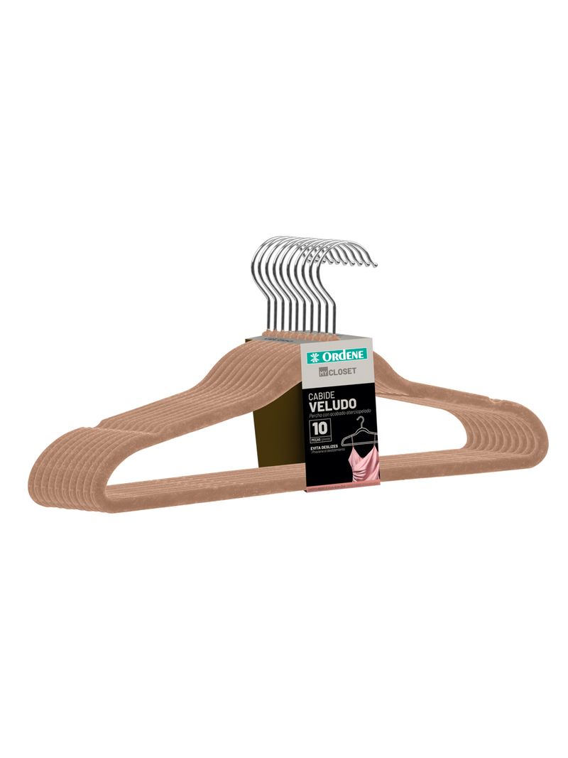2353857-CABIDE-VELUDO-42CM-BEGE-10-PECAS-ORDENE-AMOEDO--1-