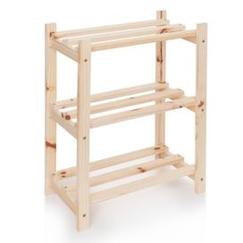 Estante de Madeira 3 Prateleiras 75x60cm Natural Bemfixa