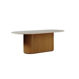 Mesa de Jantar Living 1.6 Oval Off white Cinamomo Imcal