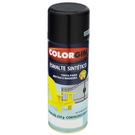 Spray Esmalte Sintético Preto Fosco Colorgin