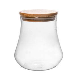 Pote de Vidro com Tampa de Bambu 1L Rojemac