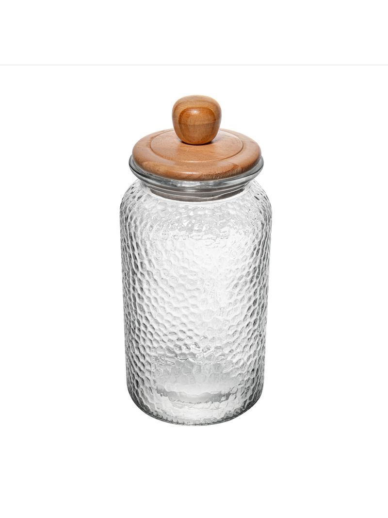 2359382-POTE-DE-VIDRO-MARTELADO-COM-TAMPA-DE-BAMBU-13L-AMOEDO--2-