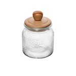 2359390-POTE-DE-VIDRO-MARTELADO-COM-TAMPA-DE-BAMBU-640ML-AMOEDO--1-