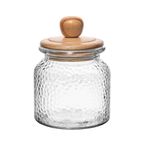 2359390-POTE-DE-VIDRO-MARTELADO-COM-TAMPA-DE-BAMBU-640ML-AMOEDO--2-