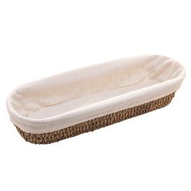 Cesta Oval Sisal com Forro e Tecido 43,5x15x8cm Rojemac