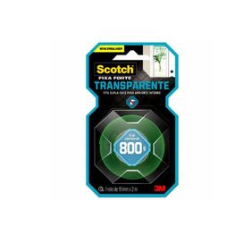 Fita Dupla Face Fixa Forte 19mmx2m Transparente 3M