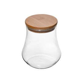Pote de Vidro com Tampa de Bambu 500ml Rojemac