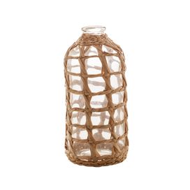 Vaso de Vidro e Fibra 12x25cm Natural Rojemac