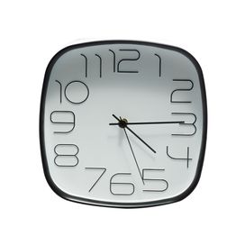 Relógio de Parede Plástico Square 25,5cm Preto Rojemac