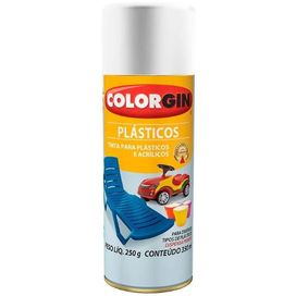 Tinta Spray Plástico Branco 350ML Colorgin