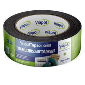 Fita Alumínio Tapa Goteira Sleeve 10cmx10m Viapol