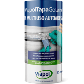Fita Alumínio Tapa Goteira Sleeve 30cmx10m Viapol