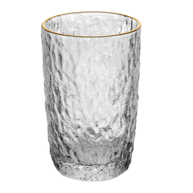 Copo Alto de Cristal com Fio de Ouro Petra Incolor Lyor