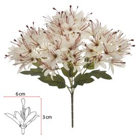 Buque Lírio Mini Outono 32cm Branco Flor Arte