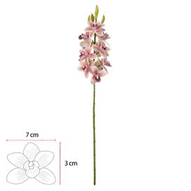Haste Orquídea Dendrobium Coat Rosa Antigo 61cm Flor Arte