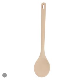 Colher de Silicone com Cabo 32cm Saara Bege Flor Arte