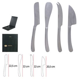 Kit para Queijo Inox 4 Peças Essential Prata Flor Arte