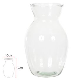 Vaso de Vidro Floreira Haity 16x10cm Flor Arte