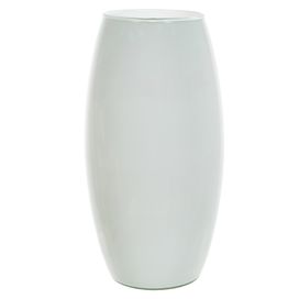 Vaso de Vidro Romeu 30x9cm Branco Flor Arte