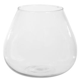 Vaso de Vidro Napoleão 21x14cm Flor Arte