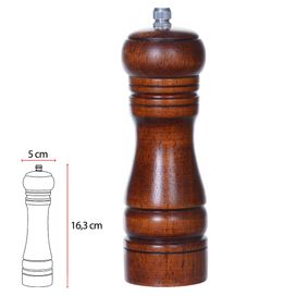 Moedor de Pimenta Pepper 16,3cm Madeira Flor Arte