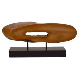 Escultura em Poliresina 39,5x18cm Marrom Mart Presentes