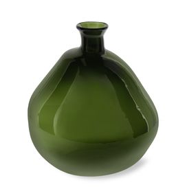 Vaso de Vidro 26x21cm Verde Mart Presentes