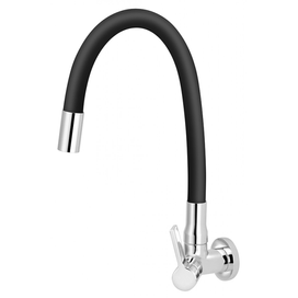 Torneira Cozinha Parede Bica Articulada Versata Preta Esteves