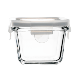 Pote Hermético com Tampa Quadrado Vidro 150ml Incolor Lyor