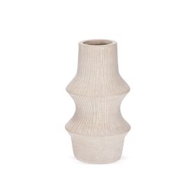 Vaso de Fibra de Vidro 37x20,5cm Off White Mart Presentes