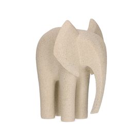 Escultura Elefante em Poliresina 30X25cm Off White Mart Presentes