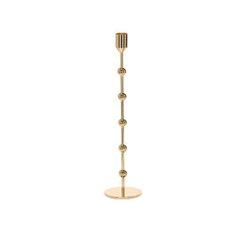 Castiçal em Metal 34,5x8cm Dourado Mart Presentes