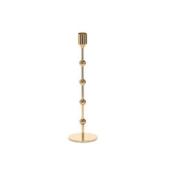 Castiçal em Metal 29x8cm Dourado Mart Presentes