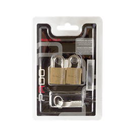 Kit 2 Cadeados em Latão Mesmo Segredo SM LT-30/2 Pado