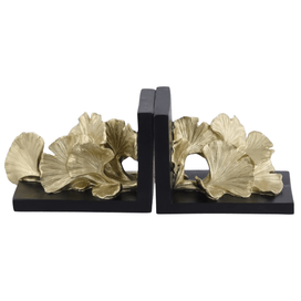 Aparador de Livros Poliresina Folhas 17x23cm Flor Arte