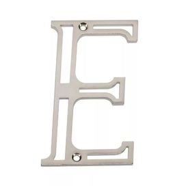 Letra Residencial E em Zamac Niquelado Silvana