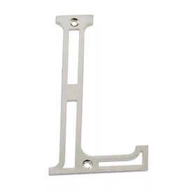 Letra Residencial L em Zamac Niquelado Silvana