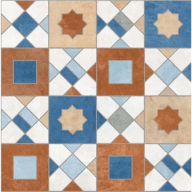 Porcelanato 58x58 Ladrilho Marroquino Mix Natural Retificado Ceusa