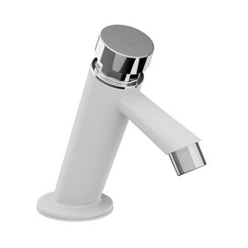 Torneira para Lavatório de Mesa Automática Branco e Cromado Tigre