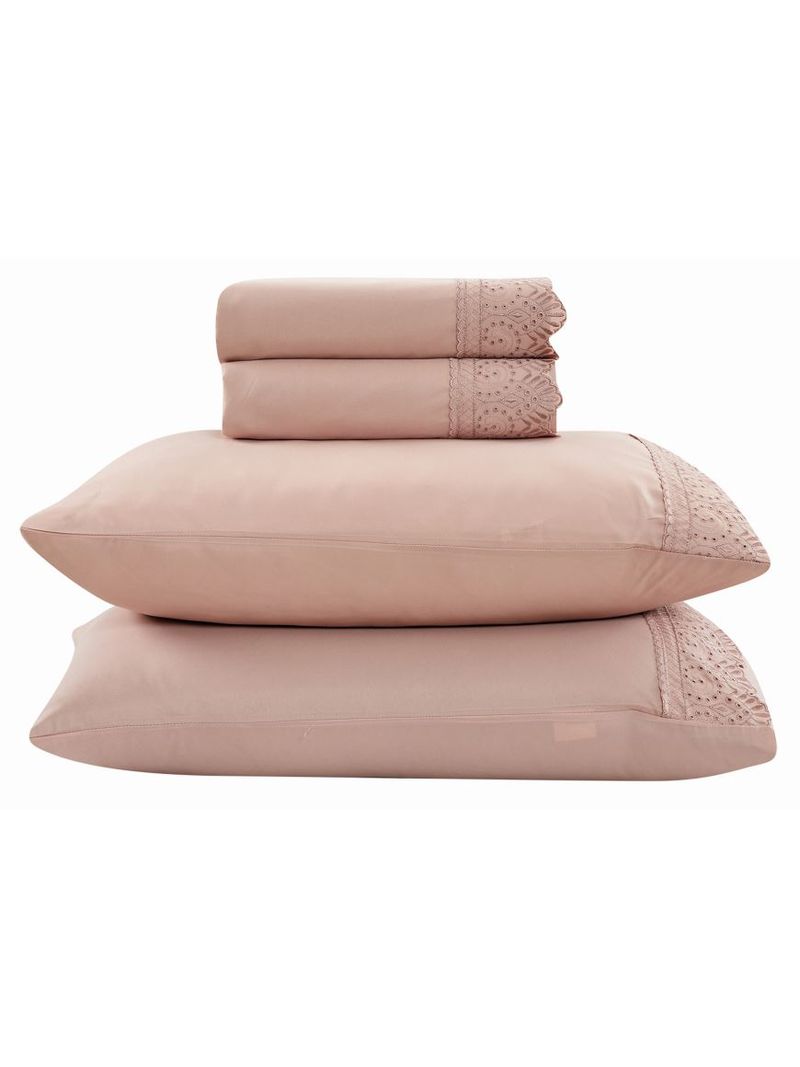 2296592 Jogo Roupa de Cama Rendas Queen 4 Pecas Rosa Tule Hedrons amoedo.JPG