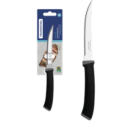 Faca para Churrasco Felice Serrilhada 5" Preto Tramontina