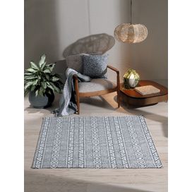 Tapete Jacquard Nature Eco Mali 100x130cm Cinza Bella Janela