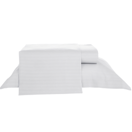 Jogo de Cama Stripe Premium Branco Queen Becadecor